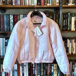 BRAND NEW W/ TAGS - Ashley By 26 Intl - Light Pink Bomber Jacket (Size L)